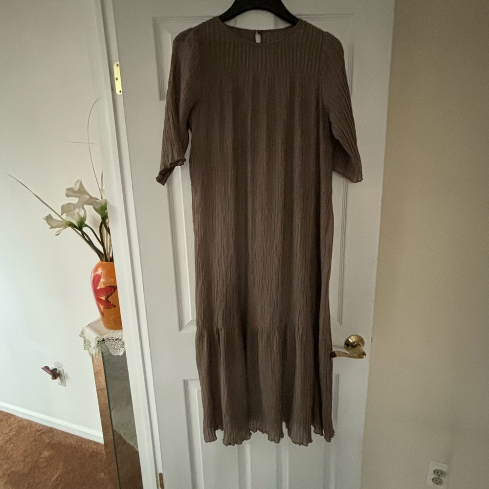 ray loose fit long double layer long dress